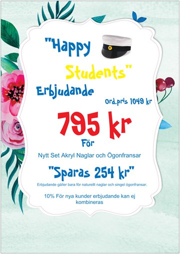 skönhetsbehandling studenterbjudande